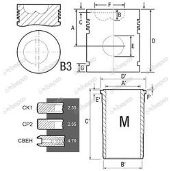 ZESTAW NAPRAWCZY SILNIKA CASE 3139591R96