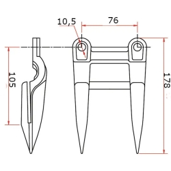 BAGNET PODWÓJNY CLAAS 626295