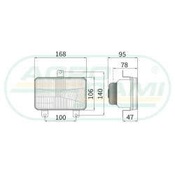 LAMPA PRZEDNIA RENAULT MASSEY FERGUSON LANDINI