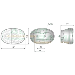 LAMPA PRZEDNIA LEWA JOHN DEERE 6830 6140M AL171029