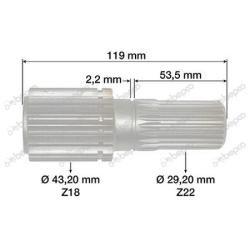 WAŁEK ATAKUJĄCY SATELITY Z18/Z22 CASE FENDT FORD JOHN DEERE L41123