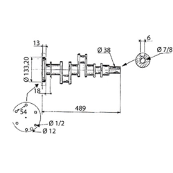 Wał korbowy na sznur Perkins 3.152 MASSEY, LANDINI