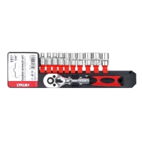 ZESTAW KLUCZY NASADOWYCH 1/4" 11 szt 4-13 AMIO