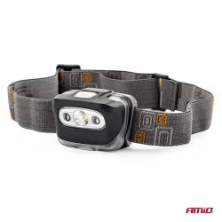 LATARKA CZOŁOWA AKUMULATOROWA LED USB AMIO 3W XPG