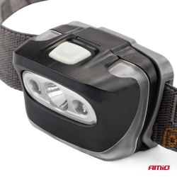 LATARKA CZOŁOWA AKUMULATOROWA LED USB AMIO 3W XPG