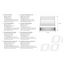 LAMPA BŁYSKOWA LED NA MAGNES 12V