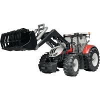 TRAKTOR STEYR 6300 TERRUS CVT Z ŁADOWACZEM CIĄGNIK BRUDER 03181