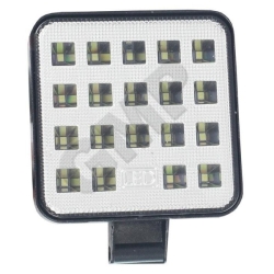 LAMPA ROBOCZA HALOGEN LED, 19 LED KWADRATOWA, 10-36V, 83x83x20mm