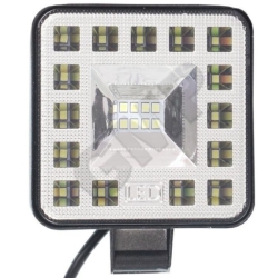 LAMPA ROBOCZA HALOGEN LED, 23 LED KWADRATOWA, 9-36V, 83x83x20mm
