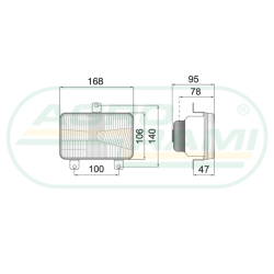 LAMPA PRZEDNIA MASSEY FERGUSON 4220 4314 3824711M92